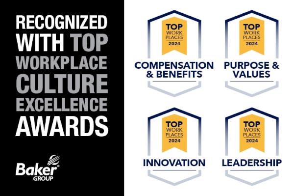 Baker Group Recognized with Top Workplace Culture Excellence Awards