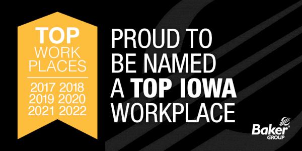 Winner of the State of Iowa 2022 Top Workplaces Award